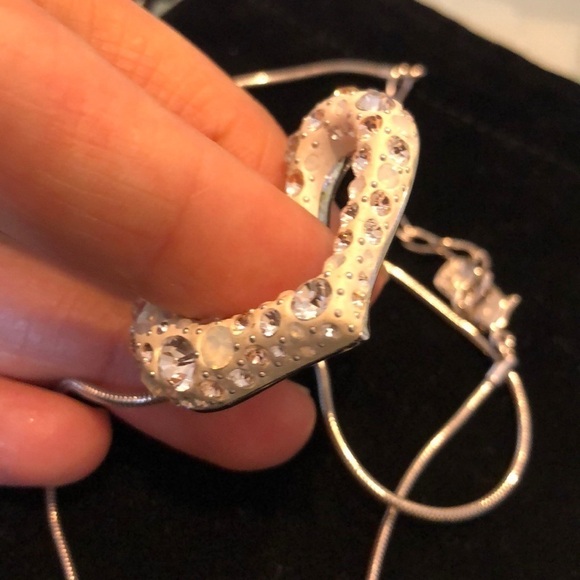 Swarovski Open Heart Stone Pendant Necklace - Picture 8 of 8